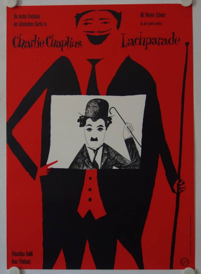 Charlie Chaplins Lachparade originales deutsches Filmplakat (R57)